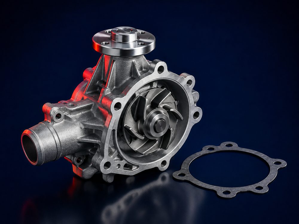 GM engine water pump with impeller and gasket, OEM specification