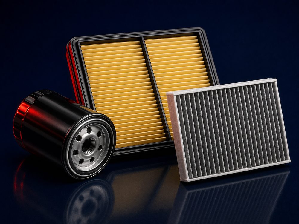 GM oil filter, engine air filter and cabin filter set