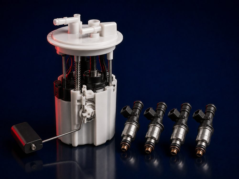 GM fuel pump module and fuel injectors, OEM specification