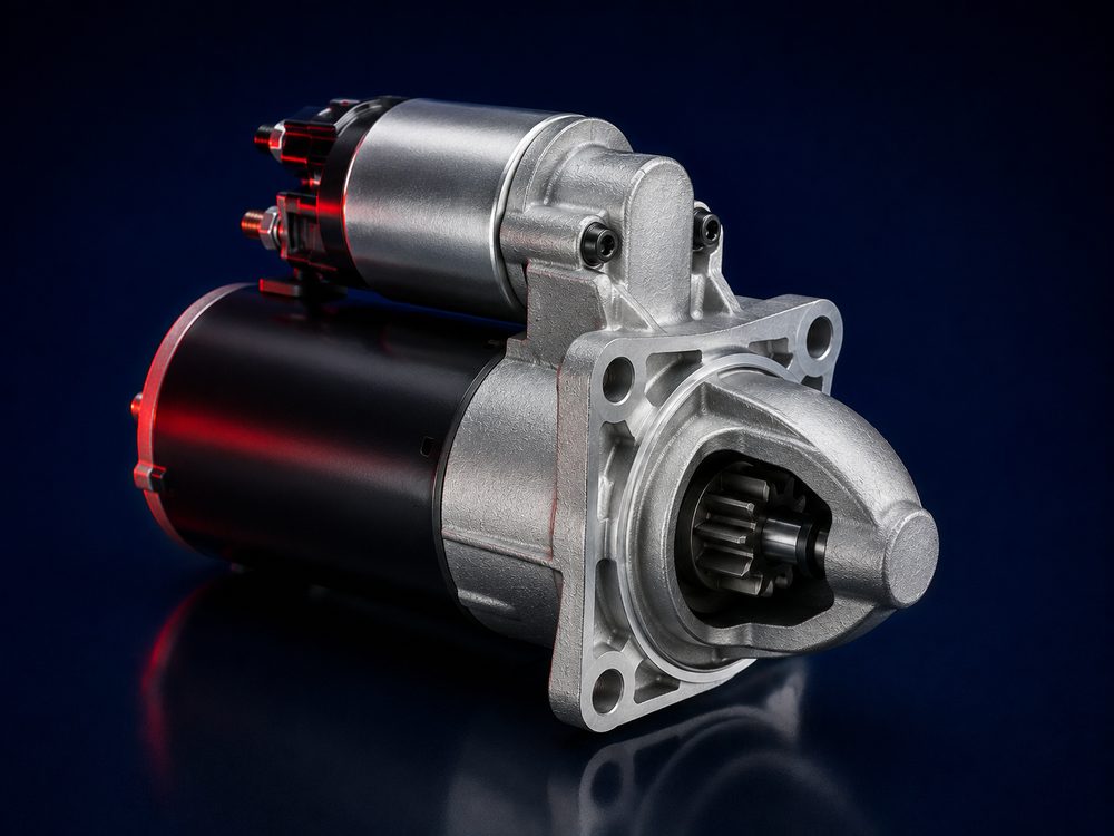 New GM starter motor with solenoid, OEM specification